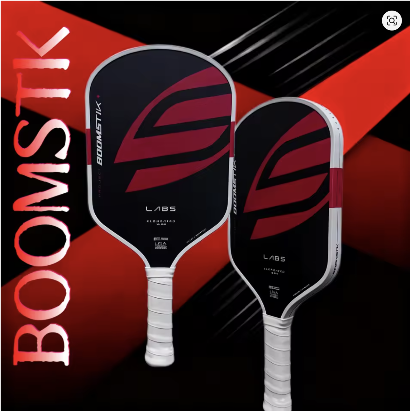 Boomstik Elongated Pickleball Paddle 16mm Boom Core Racket Pure Foam Paddle