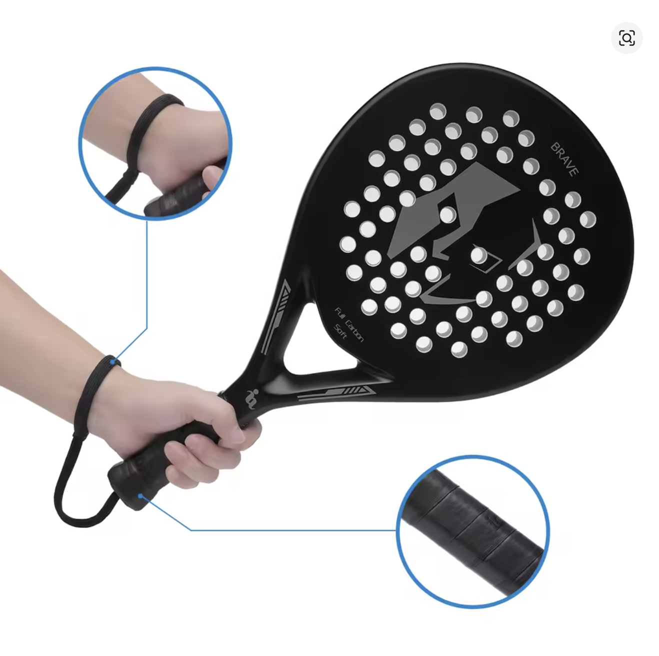 Padel Tennis Rackets,Paddle Tennis Racquets Carbon Fiber with EVA Memory Flex Foam Core,Paddle Racket Lightweight for Pop Tennis - Image 6