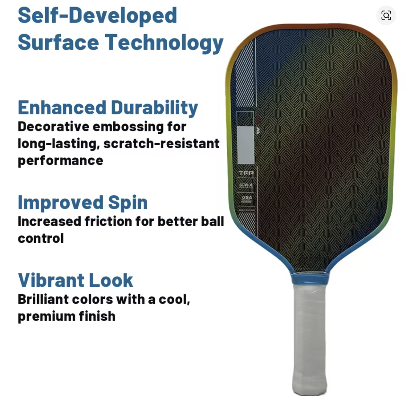 16mm Pickleball Paddle TFP Foam Shockproof Technoloty GEN 4 Core - Image 4